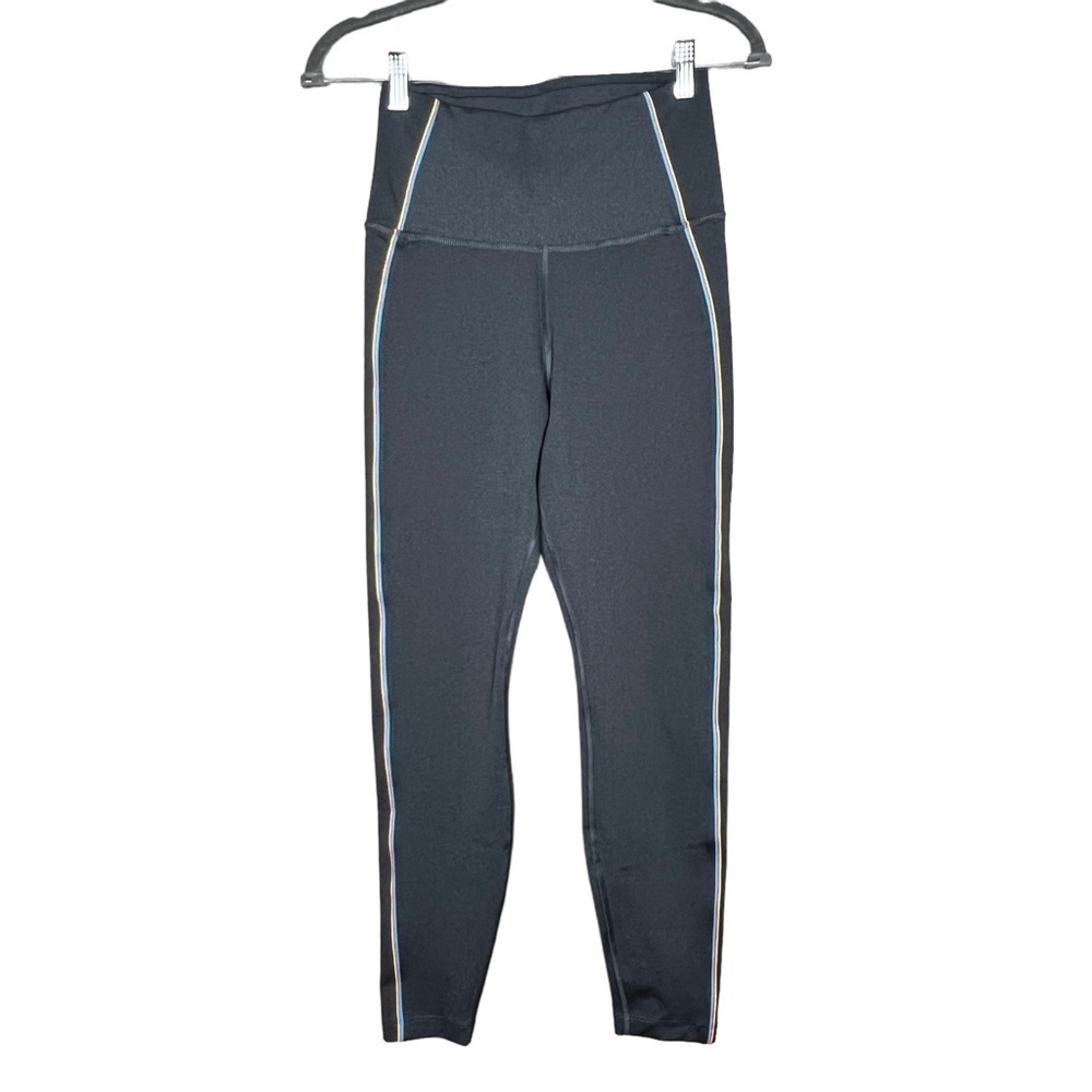 Nike Yoga  Womens Medium 7/8 Tights Sports Mid-Rise CU5360-032 Gray Running